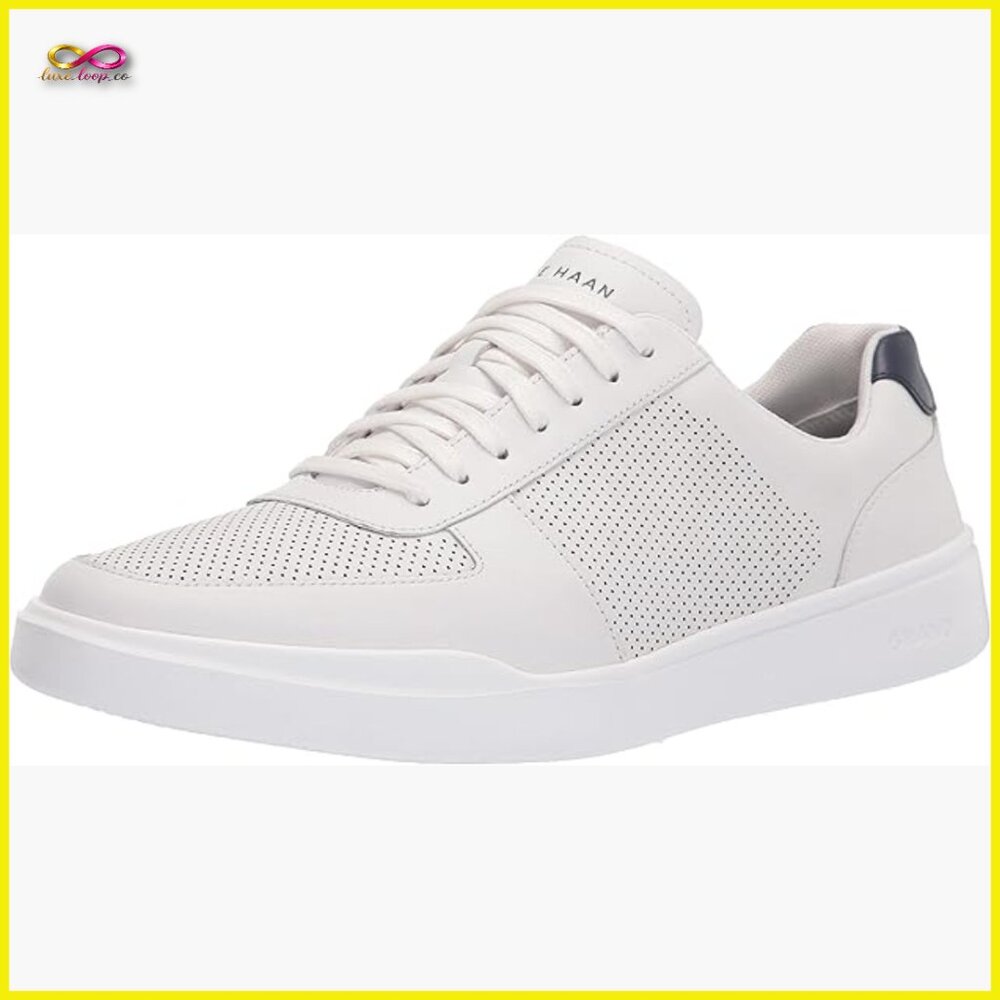 Leather Perforated Sneakers Classic Retro Comfortable Lace-Up Casual Style